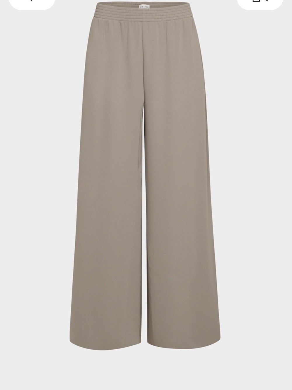 Babaton Parker Palazzo Mauve Wide-Leg Pull-On Pants